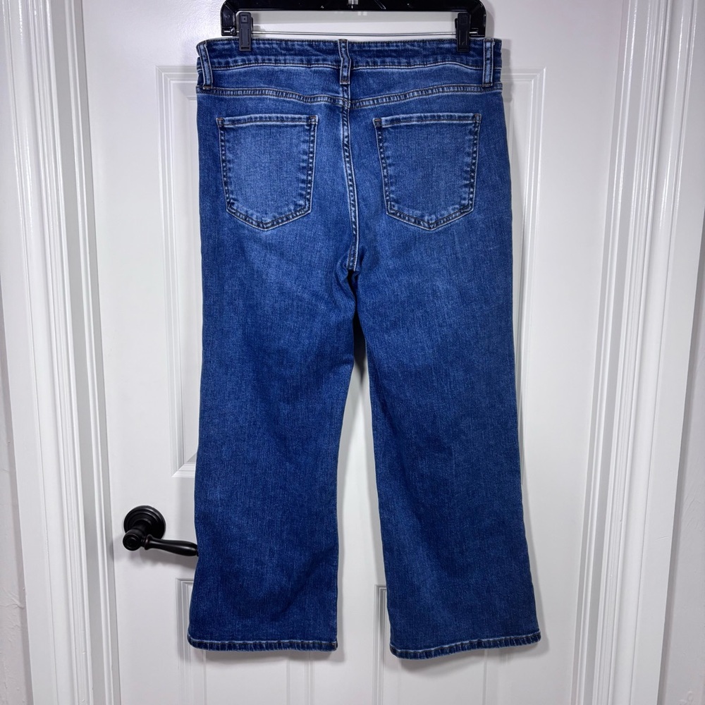 Kut From The Kloth Charlotte High Rise Culotte Denim Jeans Women’s 10 Wide Leg - Picture 4 of 9